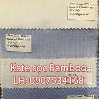 Vải Kate Bamboo sọc caro cao câp